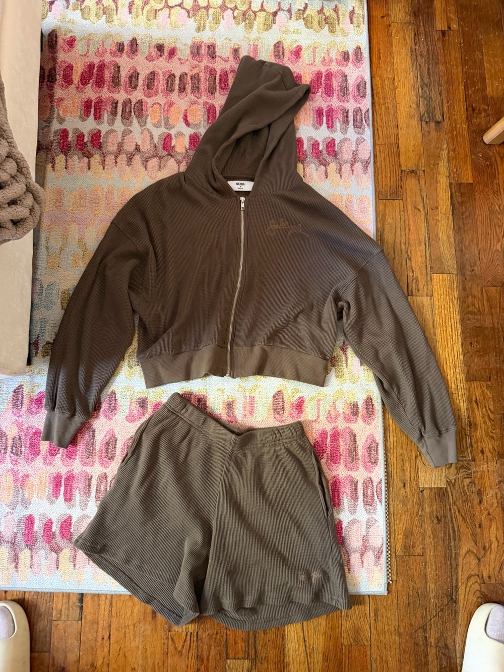Soulcycle Brown Waffle Lounge Set